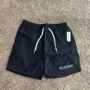 black playboy boy shorts
